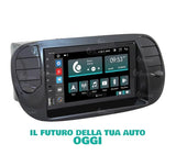 Radio de Coche para Fiat 500 Negro Brillante GPS Bluetooth WiFi USB Dab+ Touchscreen 6.2" 8core Carplay AndroidAuto