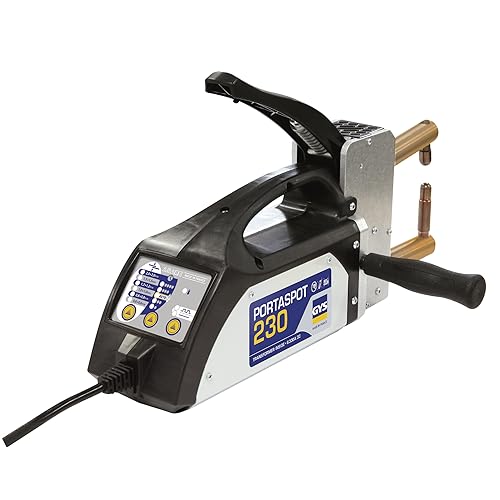 YS Portaspot 230 Mig Spot Welder Welding Heavy Duty Professional full Digital Microprocessor Controlled Handheld Stapler Design Metal Vehicle Weld with Variable Digital Controls 022256-GYS