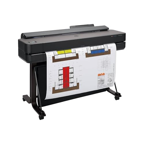 HP DesignJet T650 de 91 cm (5HB10D), Impresora de Gran Formato, Plotter, Estándar A4-A0, 82 Impresiones A1/h, Wi-Fi, Ethernet, USB, 2400x1200 dpi, Metal Reciclado, Garantía de 2 Años, HP Click, Negro