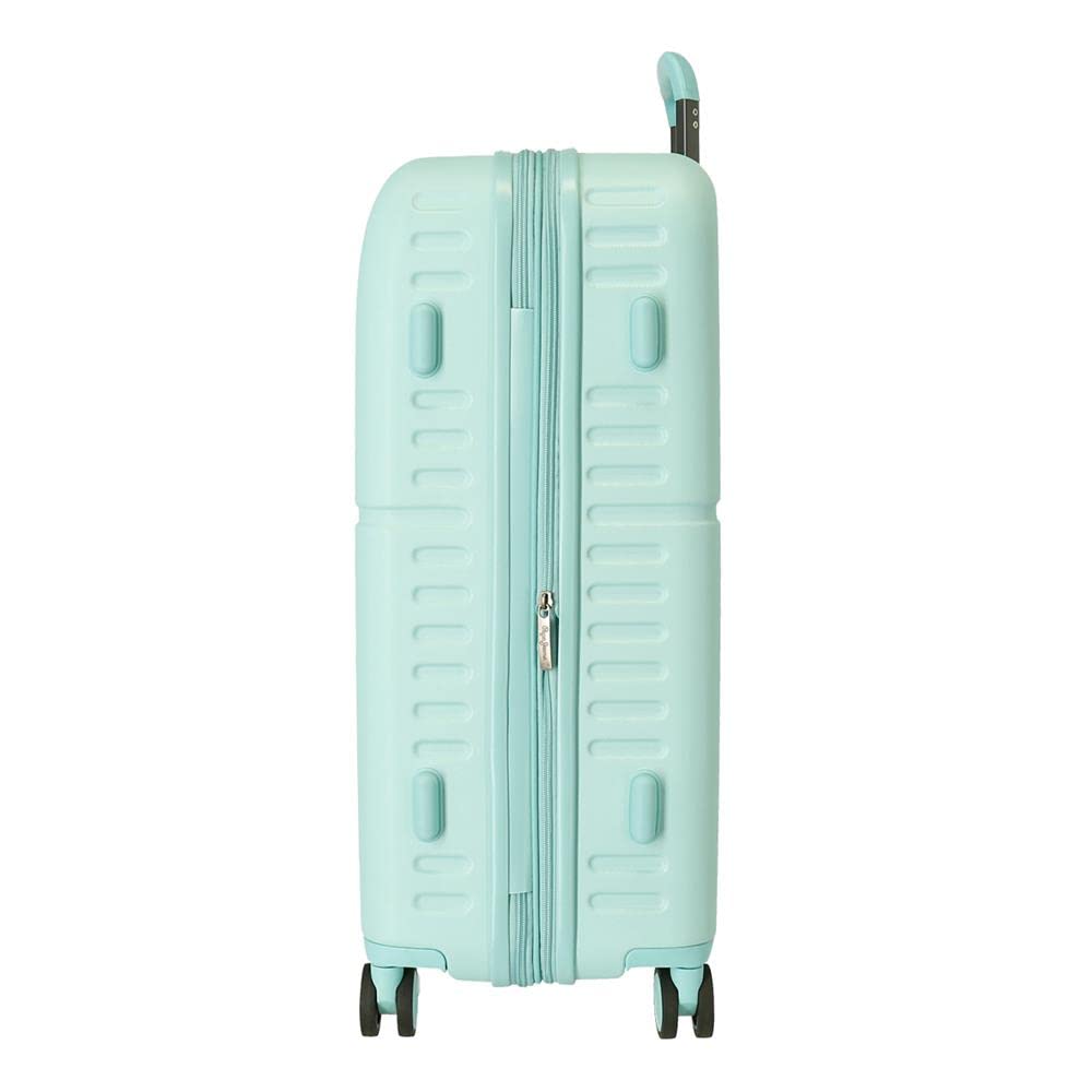 Pepe Jeans Chest Maleta mediana azul 48x70x28 cms Rígida ABS Cierre TSA integrado 79L 3,22 kgs 9 Ruedas dobles