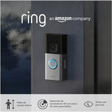 Videotimbre Pro con batería Ring (Battery Video Doorbell Pro) | Videotimbre con vídeo de cuerpo entero, detección de movimiento 3D y visión nocturna en color | 30 días gratis de Ring Home