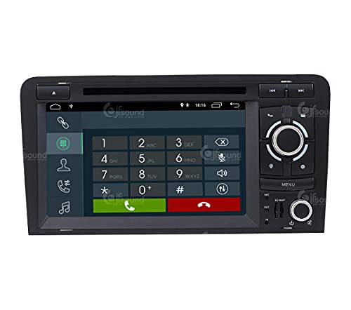Radio de Coche para Audi A3 Android GPS Bluetooth WiFi USB Dab+ Touchscreen 7" 4core Carplay AndroidAuto
