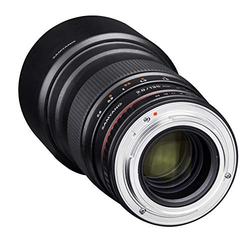 Samyang SY135M-C 135mm f/2.0 ED UMC Teleobjetivo para cámaras Canon EF Digital SLR, Color Negro