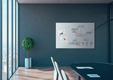 SIGEL GL520 Pizarra de cristal megnética di vetro / whiteboard, 150 x 100 cm, apenas aparecen reflejos, blanco mate - Artverum