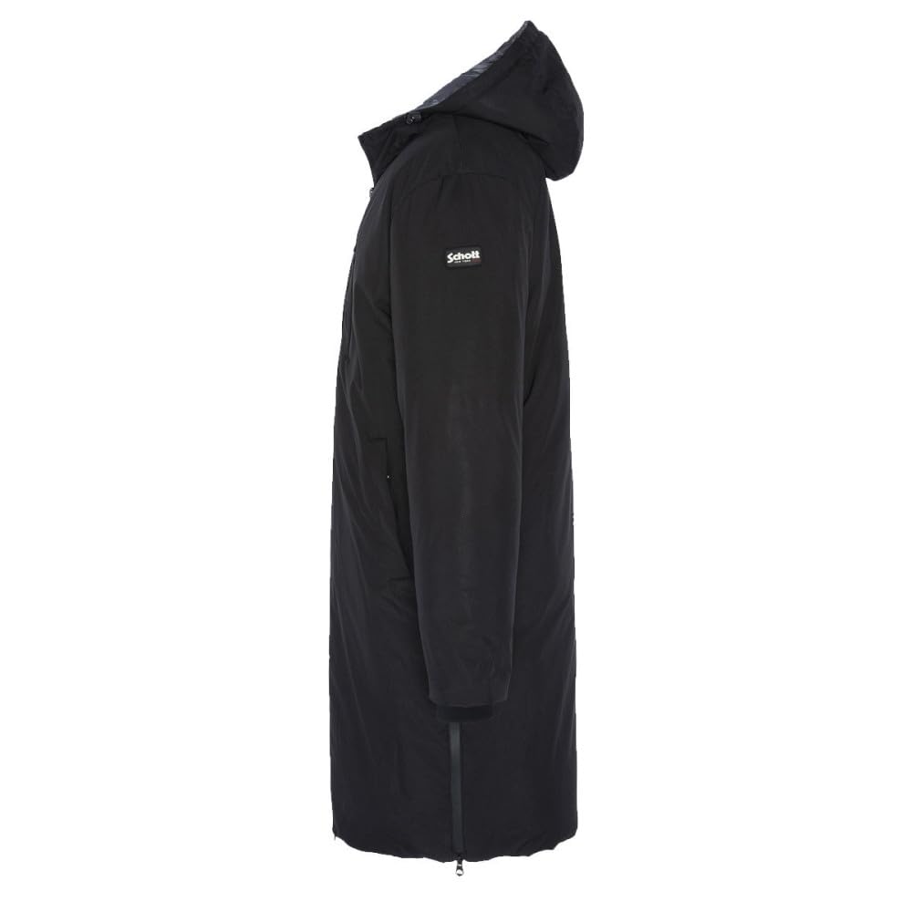 Schott NYC Fargo Manga Larga con Cremallera soldada, Negro, M Unisex Adulto