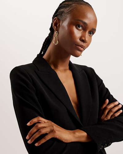 Ted Baker Manabl Single Breasted Tailored Blazer, Negro, 40 para Mujer