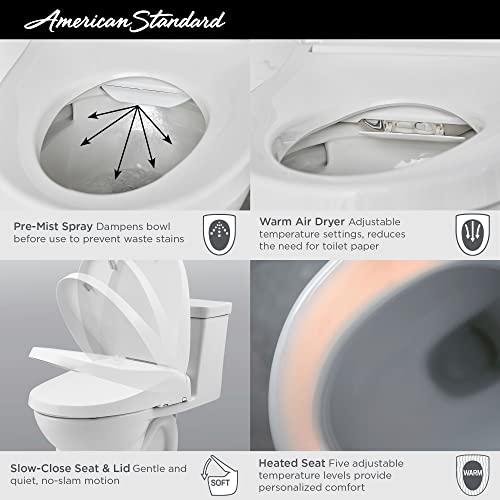 American Standard 8018A60GRC-020 Advanced Clean 3.0 - Asiento con mando a distancia, color blanco