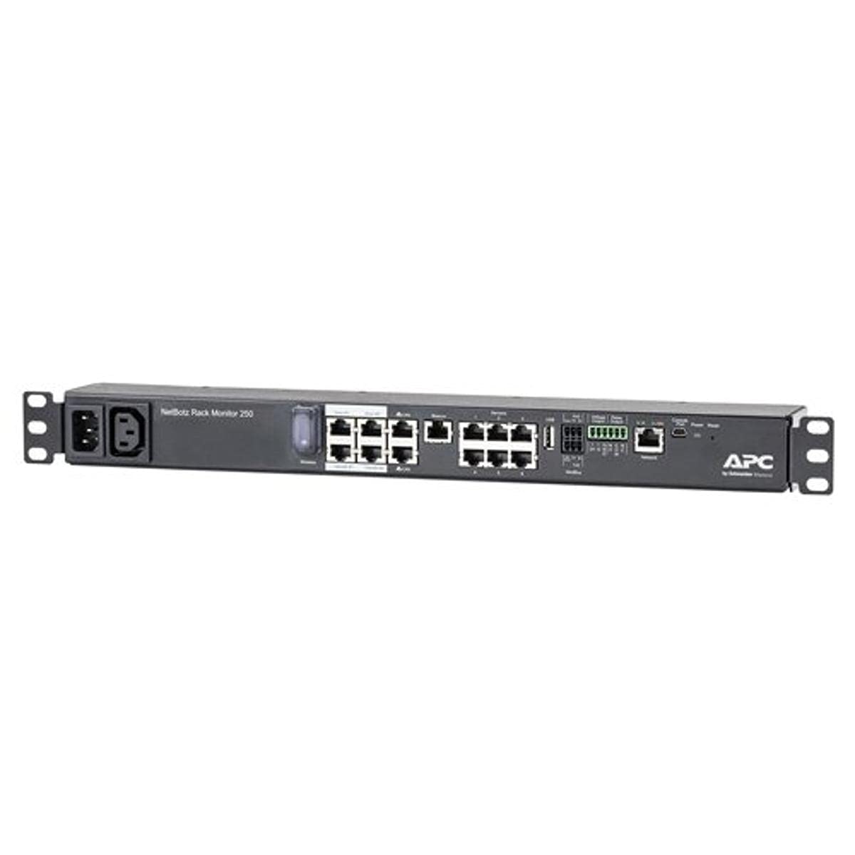 APC by Schneider Electric NetBotz Rack Monitor 250 - Accesorio de Rack (Rack Monitor, Negro, 1U, 2 Salidas AC, 432 mm, 43 mm)