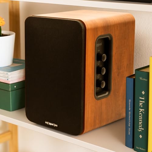 iggual- Altavoces Activos Bluetooth para Ordenador 50W - Altavoz de estantería 2.0. -Home Studio.- Conectividad: Bluetooth 5.3, USB, 2 x RCA (estéreo), HDMI ARC, Óptico Digital Mando a Distancia