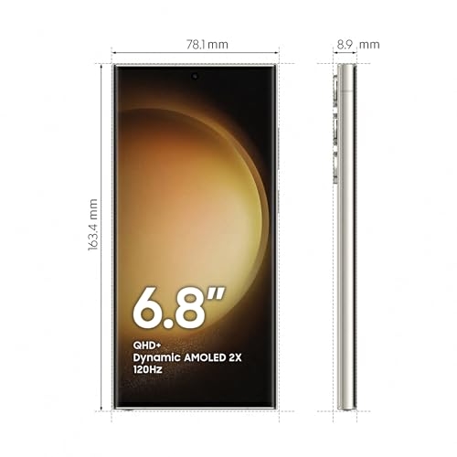 Samsung Galaxy S23 Ultra, 512GB + Cargador de 45W - Smartphone Android con IA, Teléfono Móvil Desbloqueado, Color Beige (Versión Española)