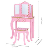 Teamson Kids Imitacion Tocador Espejo Y Luz LED para Niños Rosa/Oro-Rosa TD-11670LL