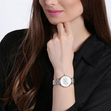 Emporio Armani Reloj Analógico para Mujer de Cuarzo AR1926 Multicolor (Oro rosa/Plata)