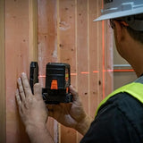 Klein Tools 93LCLS - Nivel láser de línea cruzada con punto de plomada, autonivelante, incluye abrazadera de montaje magnética