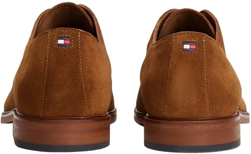 Tommy Hilfiger Zapatos Derby Hombre Dress Suede de Ante, Marrón (Coconut Grove), 41