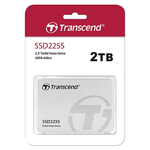 Transcend SSD225S 2TB 2.5" SATA III (6Gb/s) SSD Interno - Memoria Flash 3D NAND, Resistente a Golpes - TS2TSSD225S