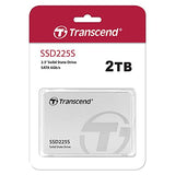 Transcend SSD225S 2TB 2.5" SATA III (6Gb/s) SSD Interno - Memoria Flash 3D NAND, Resistente a Golpes - TS2TSSD225S