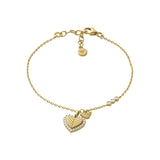 Emporio Armani Pulsera de plata de ley dorada para mujer, EG3623710, Eine Grösse, No es una piedra preciosa, Amarillo tono oro
