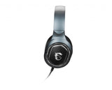 MSI IMMERSE GH50 GAMING HEADSET - Auriculares Sonido Envolvente Virtual 7.1, Sistema de Vibración, Drivers Neodimio 40mm, Iluminación RGB, Mic Extraíble, Regulador en Línea, Conector USB2.0 -Alámbrico