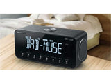 Muse Radio Reloj Dab+ FM PLL, Bluetooth, Alarma Dual, (M-196 DBT), Pantalla LCD, retroiluminación, Reloj, Alarma, zumbador, repetición, función de sueño, Antena, Entrada Auxiliar, Carga USB, batería