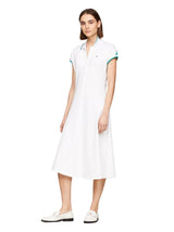 Tommy Hilfiger Vestido Tipo polo Hasta la Rodilla para Mujer, Blanco (Th Optic White), M