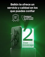 Belkin UltraCharge Pro Cargador Inalámbrico 3 en 1, 25W, Cargador Qi2 Compatible con MagSafe, Estación de Carga para iPhone 16, Apple Watch, AirPods, Pixelsnap con Ventilador y Adaptador 45W, Beis