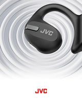 JVC Auriculares Inalámbricos Deportivos 38h de Batería, Sonido, Oido Abierto, Resistentes al Agua IPX4, Doble Micro, Ideales para el Deporte, Cascos para Correr
