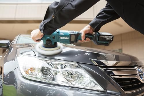 Makita DPO600TKX1 Pulidora excéntrica, 1 batería más cargador en estuche de transporte, azul, 18 V/5,0 Ah
