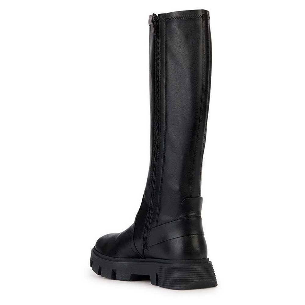 Geox D Vilde, Botas Altas hasta la Rodilla, Negro, 39 EU
