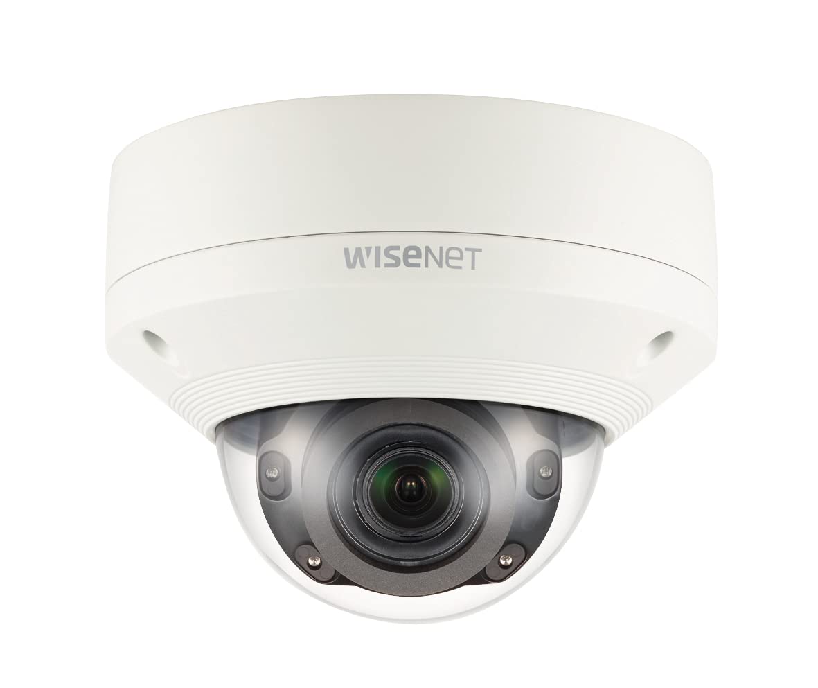 Hanwha XNV-8080R Cámara Domo IR de Red de 5MP protegida contra vandalismo