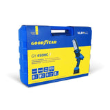 Goodyear - Sierra Podadora Eléctrica 450W con 2 Baterías 16,8V Corte Máximo 150mm Cadena ¼’’ 4000 rpm Velocidad 11 m/s Cargador y Kit de Herramientas Incluidos
