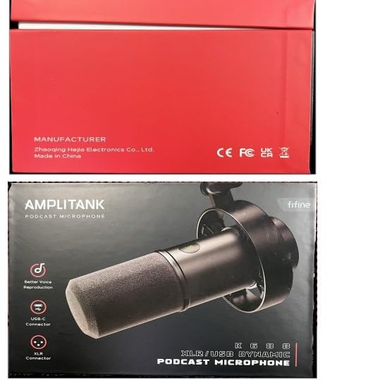 FIFINE XLR Studio Micrófono Dinámico de Podcast, RGB Gaming Micrófono USB per Ordenador PS4 PS5, para Podcast Estudio Streaming Podcasting Grabación