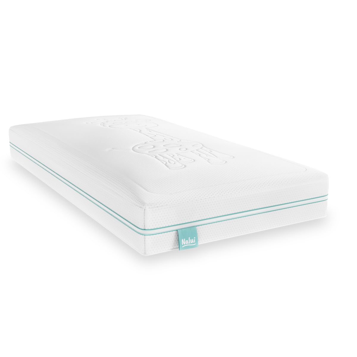 Nalui - Colchón Cuna Desenfundable 70x140cm Baby One con Núcleo Adapt Foam Suave, Transpirable y Acolchado Termorregulador. Hipoalergénico | Certificado Oeko-Tex® | Altura ± 12cm | Hecho en España