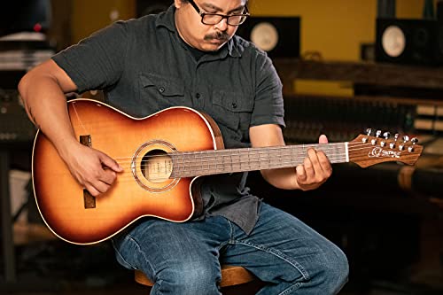 ORTEGA Performer Series Concert Guitar 44 Mástil delgado Tapa de abeto y Preamp y funda RCE238SN-FT