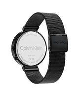 Calvin Klein Reloj Analógico de Cuarzo Multifunción para Mujer Colección Minimalistic T-Bar con Correa de Malla de Acero Inoxidable Negra - 25200288