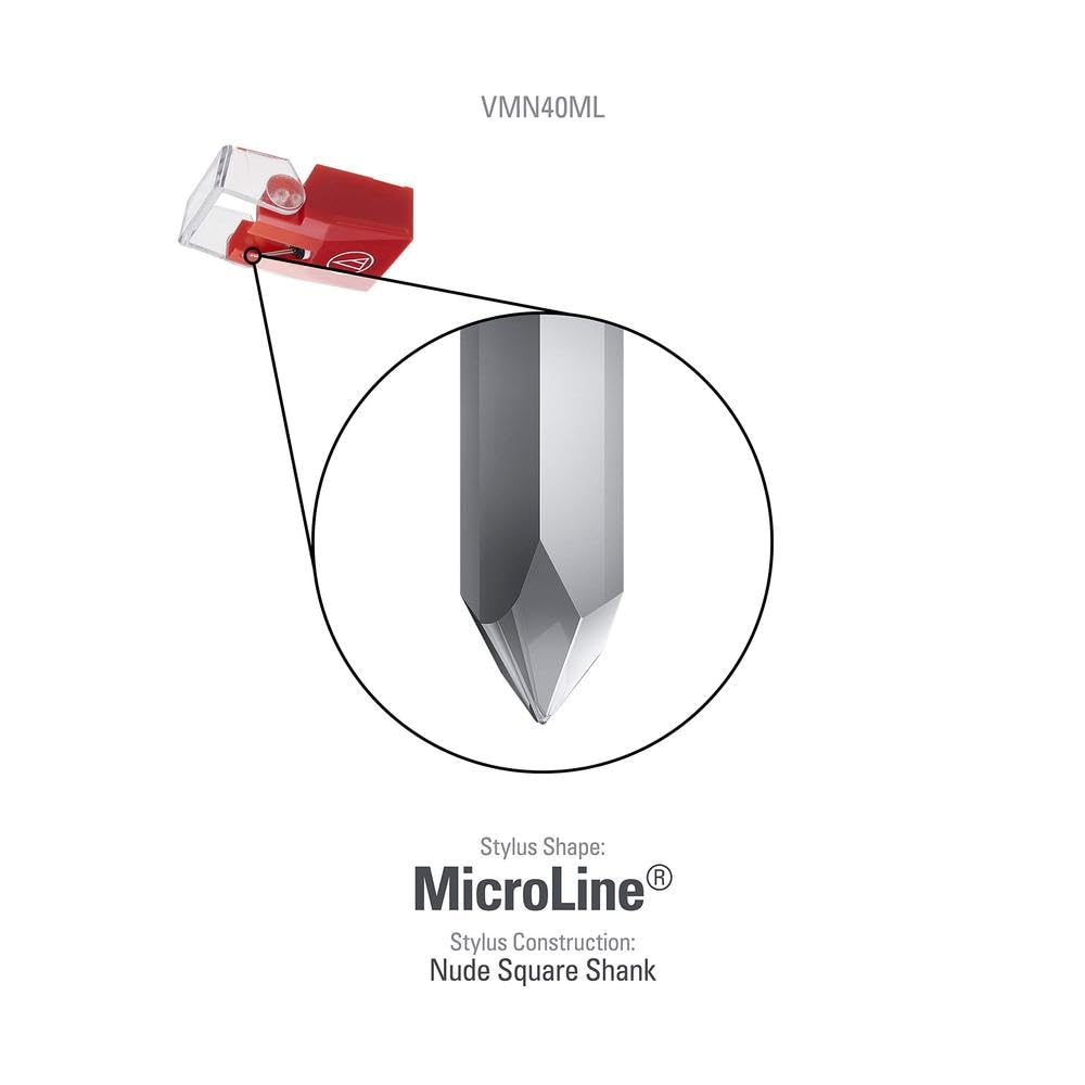 Audio-Technica VMN40ML Aguja de recambio para VM740ML y VM540ML Rojo
