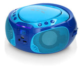 Lenco SCD-650 Reproductor de CD para niños - Radio CD - Karaoke - Sistema estéreo - Boombox - Reproductor de CD/MP3 y USB - Potencia 2 x 2 W RMS - Función Sing-A-Long - Micrófono - Azul