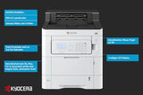 Kyocera Ecosys PA4000cx - Impresora láser a Color (40 ppm, Panel inclinable, Unidad dúplex, 100 + 550 Hojas, Gigabit LAN, Mobile Print)