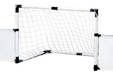 Dunlop Juego Valla, 2 porterías, fútbol y Bomba, 426 x 235 x 36 cm, Unisex para jóvenes, Azul/Blanco/Negro, 426 cm x 235 x 36 cm