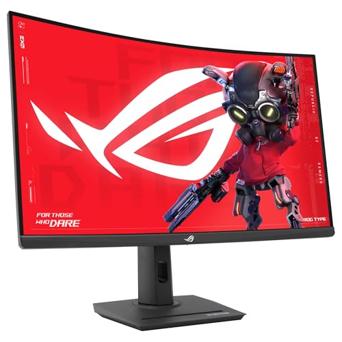 ASUS ROG Strix XG32WCMS - Monitor Gaming USB Tipo-C de 32 Pulgadas 2560x1440, Curvo, 280 Hz (sobre 144 Hz), 1 ms (GTG), Fast VA, Extreme Low Motion Blur Sync, Soporte para trípode, HDR