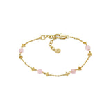 EMPORIO ARMANI Pulsera de mujer de acero inoxidable o latón con cierre de langosta en tono dorado, Amarillo dorado
