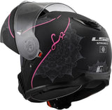 LS2, Casco modular moto STROBE II LUX negro rosa, S