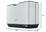 TechniSat AUDIOMASTER MR2 - Altavoz ELAC WLAN de 60W y Radio Internet (con Streaming de Audio UPnP/DLNA, Altavoz Multiroom para Reproducir Radio Internet, Spotify y Bluetooth) Negro/Plateado