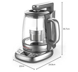 GASTROBACK 42440 Design Tee Automat Advanced Plus - Hervidor de agua y té automático (2 en 1), temporizador de 24 horas, filtro de té de acero inoxidable, recipiente de cristal de 1,5 litros, 2000 W