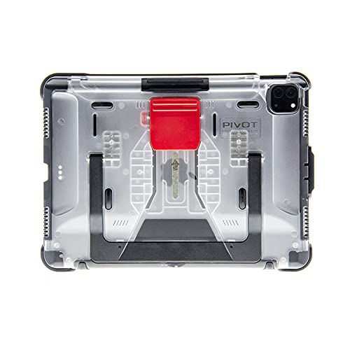 Pivot Atlas A20A - Funda Robusta para iPad Air de 4ª generación y iPad Pro de 11" (1ª a 3ª generación), protección de 360 Grados, para Pilotos Profesionales, aviación General, Transparente/Rojo