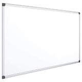 Pizarra Magnética Blanca, Pizarra Marco de Aluminio, Superficie Lisa Fácil de Borrar, Pizarra para Tomar Notas, Dibujar, Enseñar u Organizar, Herramienta para Oficina y Escuela - Ofituria (110x80)