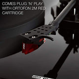 Reloop Turn 3 MK2 | Auténtico Tocadiscos HiFi accionado por Correa con función de grabación USB, Cartucho Ortofon 2M Red premontado, Control de Motor Integrado (33/45/78 RPM)