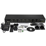 StarTech.com Adaptador USB a Concentrador de 16 Puertos Serie - Adaptador de Rack con Conexión en Cadena - USB a RS232