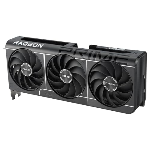 ASUS Prime Radeon RX 9060 XT 16 GB GDDR6 OC Edition, Tarjeta gráfica, PCIe 5.0, HDMI/DP 2.1, diseño de 2.5 Ranuras, Ventiladores Axial-Tech, rodamientos de Doble Bola, Doble BIOS, GPU Guard