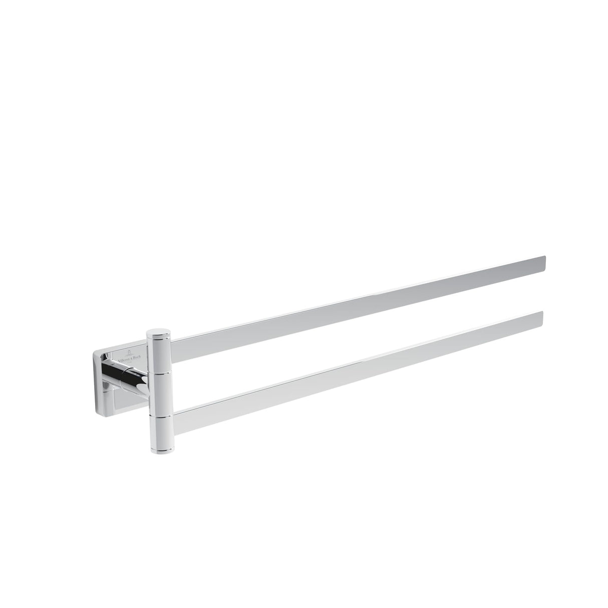 Toallero Doble Elements Striking de Villeroy & Boch, toallero de baño para Montaje en la Pared, Fabricado con latón Macizo, toallero Angular, Longitud 410 mm, Cromo