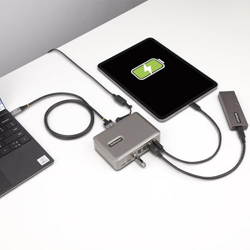 StarTech.com Hub Concentrador USB-C de 10 Puertos - 8X USB-A/2x USB-C - con Fuente de 65W - USB 3.1 10Gbps - Ladrón USB Tipo C con Certificación USB-IF - Multiplicador USB C (10G5A2CS-USB-C-HUB)